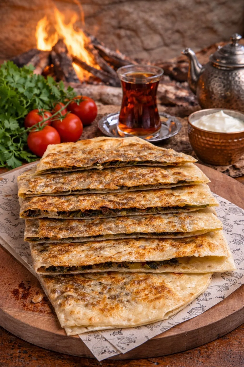 Handmade Spinach Gozleme